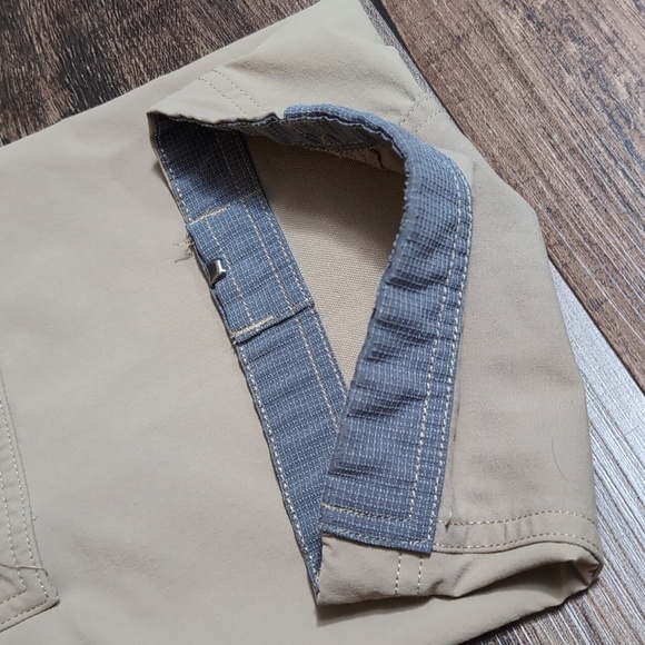 AKHG Quickhatch Cargo Vented Hiking Trail Pants Size 34x32 In Tan Stretch Nylon - Picture 8 of 13